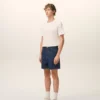 Blå bomullsshorts med Ami Paris Heritage-etikett