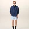 Blå bomullsshorts med resår Blå bomullsshorts med resår