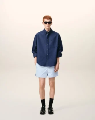 bl bomullsshorts med resr 2 330x413 - Bl&aring; bomullsshorts med res&aring;r