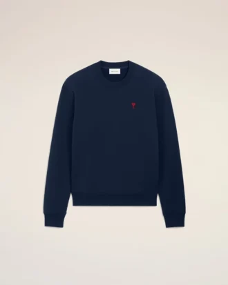 Blå bomullssweatshirt med Red Ami de Coeur-tryck