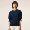 Blå bomullssweatshirt med Red Ami de Coeur-tryck Blå bomullssweatshirt med Red Ami de Coeur-tryck