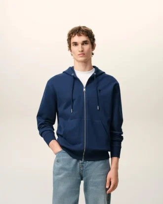 Blå bomullströja med dragkedja från Ami de Coeur Hoodie