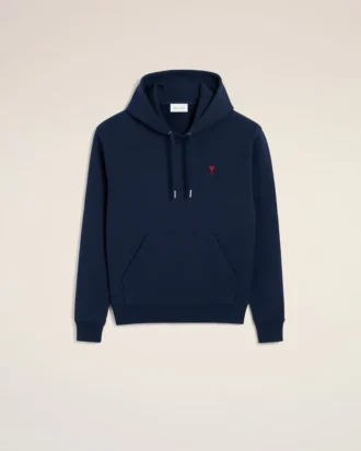 Blå bomullströja med Red Ami de Coeur Hoodie