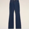 Blå bootcut-jeans i bomull Blå bootcut-jeans i bomull
