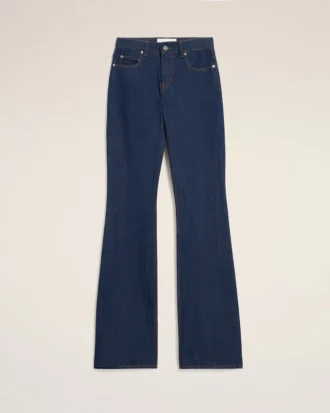 Blå bootcut-jeans i bomull