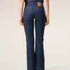 Blå bootcut-jeans i bomull Blå bootcut-jeans i bomull