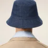 Blå denimhatt med Ami Paris Heritage-märke Blå denimhatt med Ami Paris Heritage-märke