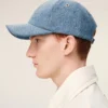 Blå denimkeps med broderat Ami de Coeur-märke Blå denimkeps med broderat Ami de Coeur-märke