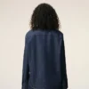 Blå denimskjorta i bomull med Ami de Coeur-motiv Blå denimskjorta i bomull med Ami de Coeur-motiv