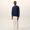 Bleu tunn ulltröja med rund hals Ami de Coeur Sweater Bleu tunn ulltröja med rund hals Ami de Coeur Sweater