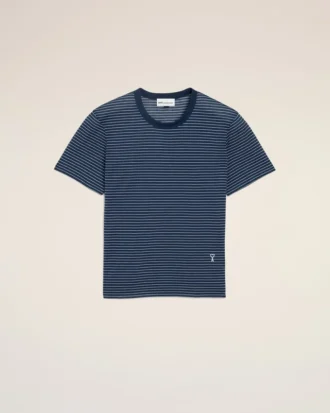 Blårandig Ami de Coeur T-Shirt i bomull