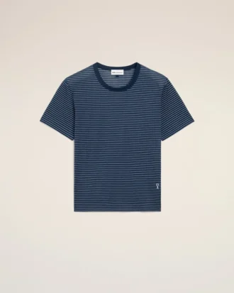 Blårandig Ami de Coeur T-Shirt i bomull