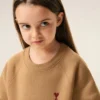 Brun Ami de Coeur-Sweatshirt med rund hals i bomull Brun Ami de Coeur-Sweatshirt med rund hals i bomull
