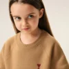 Brun Ami de Coeur-Sweatshirt med rund hals i bomull Brun Ami de Coeur-Sweatshirt med rund hals i bomull