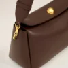 Brun Carrousel-väska i slätt läder, medium Brun Carrousel-väska i slätt läder, medium