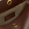 Brun Carrousel-väska i slätt läder, medium Brun Carrousel-väska i slätt läder, medium