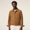 Brun jacka i getskinn med Ami de Coeur-knappar Brun jacka i getskinn med Ami de Coeur-knappar