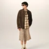 Bruna shorts i ull med Prince of Wales-rutmönster Bruna shorts i ull med Prince of Wales-rutmönster