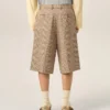 Bruna shorts i ull med Prince of Wales-rutmönster Bruna shorts i ull med Prince of Wales-rutmönster