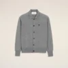Grå Ami de Coeur Cardigan i ull med skjortkrage Grå Ami de Coeur Cardigan i ull med skjortkrage