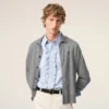 Grå Ami de Coeur Cardigan i ull med skjortkrage Grå Ami de Coeur Cardigan i ull med skjortkrage