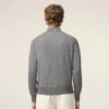 Grå Ami de Coeur Cardigan i ull med skjortkrage Grå Ami de Coeur Cardigan i ull med skjortkrage