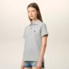 Grå Ami de Coeur Polo-tröja i bomull Grå Ami de Coeur Polo-tröja i bomull