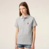 Grå Ami de Coeur Polo-tröja i bomull Grå Ami de Coeur Polo-tröja i bomull