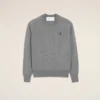 Grå Ami de Coeur Sweater i ull med rund hals Grå Ami de Coeur Sweater i ull med rund hals