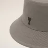 Grå bomulls-Ami de Coeur-hatt Grå bomulls-Ami de Coeur-hatt