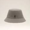 Grå bomulls-Ami de Coeur-hatt Grå bomulls-Ami de Coeur-hatt