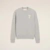 Grå bomullssweatshirt med Ami de Coeur-mönster Grå bomullssweatshirt med Ami de Coeur-mönster