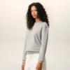 Grå bomullssweatshirt med Ami de Coeur-mönster Grå bomullssweatshirt med Ami de Coeur-mönster