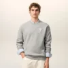 Grå bomullssweatshirt med Ami de Coeur-mönster Grå bomullssweatshirt med Ami de Coeur-mönster