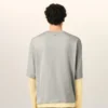 Grå bomullströja med dubbla ärmar och Ami de Coeur T-Shirt Grå bomullströja med dubbla ärmar och Ami de Coeur T-Shirt