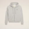 Grå bomullströja med kontrastdetaljer och Ami de Coeur Hoodie Grå bomullströja med kontrastdetaljer och Ami de Coeur Hoodie