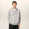 Grå bomullströja med kontrastdetaljer och Ami de Coeur Hoodie Grå bomullströja med kontrastdetaljer och Ami de Coeur Hoodie