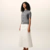 Grå kortärmad Ami de Coeur Cardigan i ull Grå kortärmad Ami de Coeur Cardigan i ull