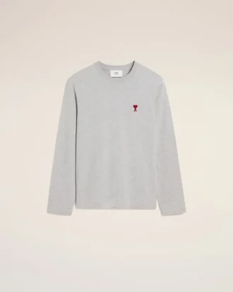 Grå långärmad Ami de Coeur T-shirt i bomull