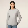 Grå långärmad Ami de Coeur T-shirt i bomull Grå långärmad Ami de Coeur T-shirt i bomull