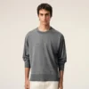 Grå tunn ulltröja med rund hals från Ami de Coeur Sweater Grå tunn ulltröja med rund hals från Ami de Coeur Sweater