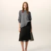 Grå tunn ulltröja med rund hals från Ami de Coeur Sweater Grå tunn ulltröja med rund hals från Ami de Coeur Sweater