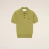 Grön kortärmad Ami de Coeur Polo i ull Grön kortärmad Ami de Coeur Polo i ull