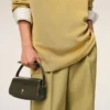 Grön Paris Paris-axelväska i kohud Grön Paris Paris-axelväska i kohud
