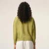 Grön tröja i ull och bomull med rund hals från Ami de Coeur Sweater Grön tröja i ull och bomull med rund hals från Ami de Coeur Sweater