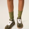 Gröna sneakers i koskinn