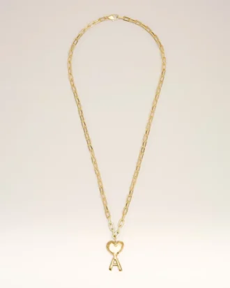 Hammarslaget Ami de Coeur-halsband i guldmässing