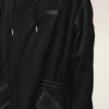 Lång parkas i svart nylon