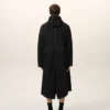Lång parkas i svart nylon