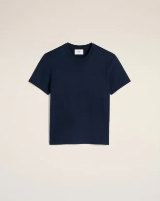 Marinblå Ami de Coeur T-Shirt i bomull